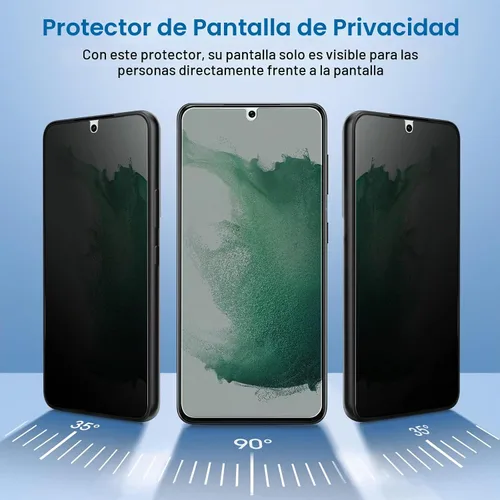 Vista 3 de amFilm Protector de pantalla de privacidad para Samsung Galaxy S22 0.18 oz de 6.1 pulgadas con 2 protectores de lente de cámara, antiespía