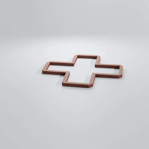 Vista 64 de 7 3/8"W X 7 3/8"H Extra Pequeño Fowler Decorativo Fretwork Madera Paneles De Pared, Aliso