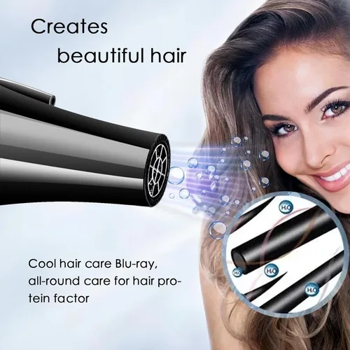 Vista 2 de Secador de pelo profesional de 3500 W para salón de belleza Powerful Negative Ions Hair Dryer Fast Drying 2 Speed 3 Heat Long Cord Design Equipped