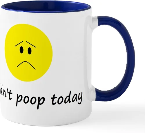 Vista 47 de CafePress Time To Poop Mugs Taza de café de cerámica de 11 oz (11.0 fl oz)