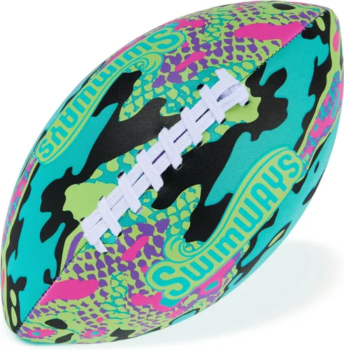 Vista 8 de Swimways Hydro Waterproof Football, Outdoor Games for Adults and Kids, Swimming Pool Accessories and Pool Party Games,9.25 Inches, Green