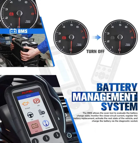 Vista 7 de Autel MaxiDiag MD806 Escáner OBD2, ABS SRS Motor Transmisión 4 Sistemas Herramienta de Diagnóstico, 7 Servicios Especiales como MD808 Pro, Reinicio
