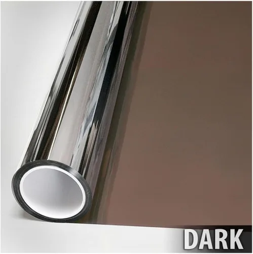 Vista 3 de Película autoadhesiva BDF PRBR para ventanas de calidad superior, ofrece control de temperatura y privacidad durante el día, color bronce
