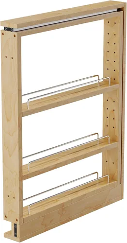 Vista 4 de Dowell - Organizador extraíble de relleno de base de 3 pulgadas con estantes ajustables (madera, 4005 0330B)