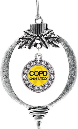 Vista 76 de Inspired Silver - Adorno con dije de cara de carlino - Adornos navideños de círculo de plata con joyas de circonita cúbica
