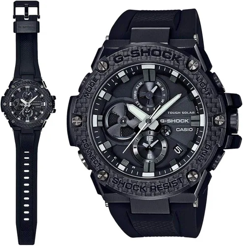 Vista 2 de Casio G-Shock G-Steel GSTB100X-1A - Reloj Bluetooth para hombre carbono y resina color negro