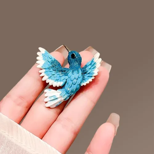 Vista 5 de Molde de silicona para colibrí, molde para decoración de pasteles de pájaros, rosa, juego de 2