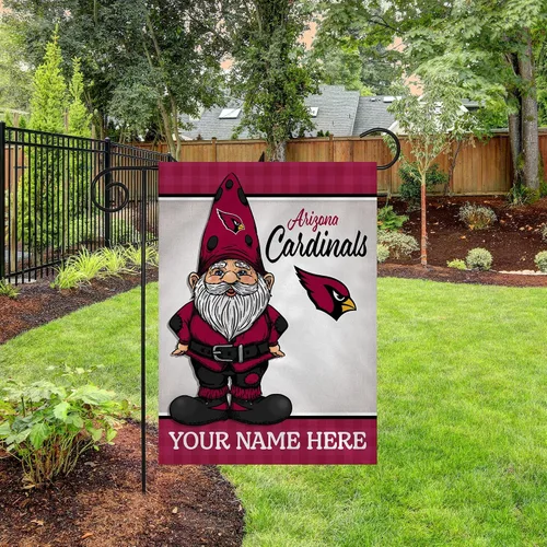 Vista 3 de Rico Industries Bandera de jardín personalizada de gnomo de fútbol de la NFL