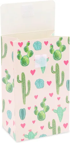 Vista 8 de Bolsas de regalo de cactus para fiesta de cumpleaños (rosa, paquete de 24)