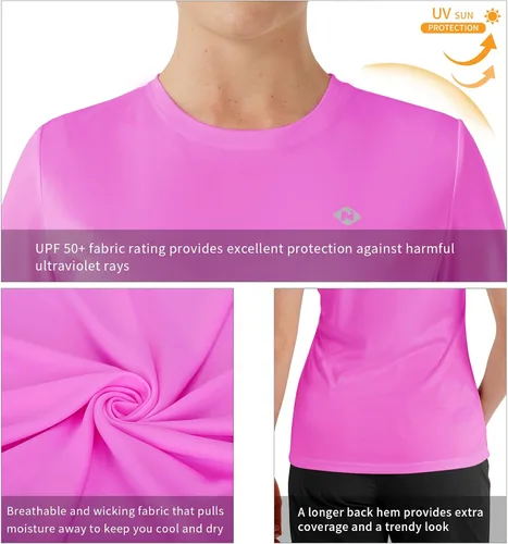 Vista 5 de NAVISKIN Camisas de protección solar UPF 50+ de secado rápido para mujer