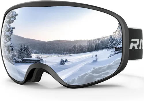 Vista 16 de Gafas de esquí de snowboard para hombres, mujeres, adultos, jóvenes, sobre gafas OTG/100% protección UV, antivaho/visión amplia