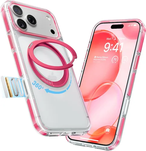 Vista 20 de TORRAS - Funda con soporte magnético 360° para iPhone 17 Pro Max de 6.9 pulgadas, compatible con MagSafe, protección 4X de grado militar, delgada