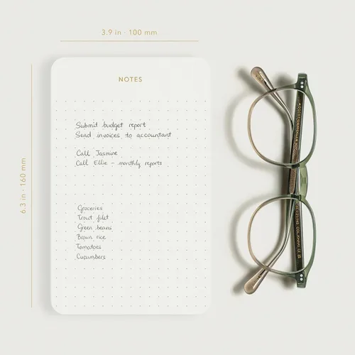 Vista 3 de Pinesman - Elegantes blocs de notas de escritorio para profesionales, blocs de notas para ejecutivos, minimalistas, con foil dorado, diseño