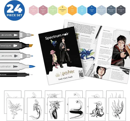 Vista 2 de Spectrum Noir Pro Fan Art Set - 24 piezas - Criaturas mágicas
