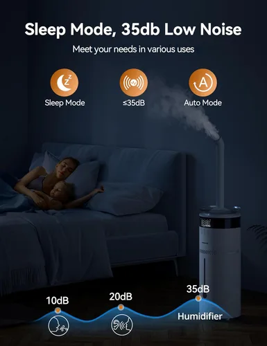 Vista 6 de VAGKRI Humidificadores para Habitación Grande, Humidificador Ultrasónico de Niebla Fría de 18L para el Hogar de 2000 pies cuadrados, 5 Niveles