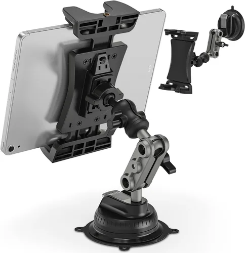 Vista 8 de Soporte de tableta para camión, soporte de tableta de automóvil, resistente súper ventosa/base adhesiva, soporte para iPad para salpicadero