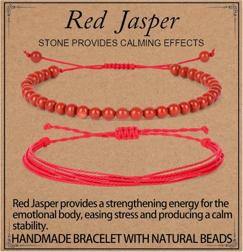 Vista 16 de LPBeads Pulsera de piedra natural hecha a mano de tamaño ajustable