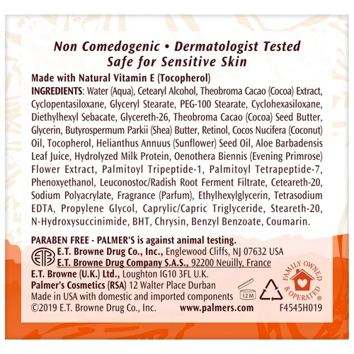 Vista 3 de Palmer's Night Cream, fórmula de manteca de cacao rica en humedad (2.7 onzas) Non Comedogenic Overnight Renewal Suitable for Sensitive Skin