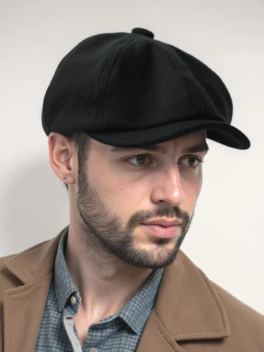 Vista 2 de Gorra de taxista Senker Fashion para hombre, gorra irlandesa clásica de 8 paneles de mezcla de lana para hombre mayor