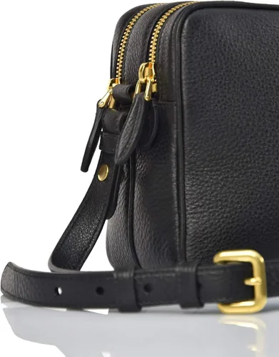 Vista 6 de Prada Bolso bandolera Vitello Phenix de piel negra para mujer 1BH079