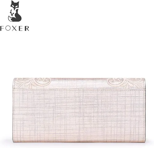 Vista 5 de Carteras de mano de cuero para mujer con triple pliegue carteras grandes