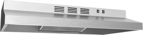 Vista 13 de Midea MVG30W8AST Campana extractora de ventilación de 30 pulgadas con conductos de montaje en pared con ventilador de escape de 450 CFM de 3