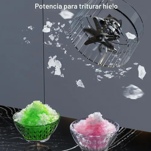 Vista 6 de Licuadora personal, licuadora portátil para batidos y licuados, tritura hielo, jugo, pulso, 4 programas, sin cable, recargable por USB-C, recipiente