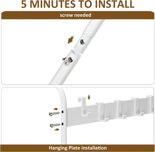 Vista 5 de Toallero de 5 niveles para colgar en la puerta del baño, toallero de puerta de baño, soporte para manta de puerta para ropa, toallas de mano