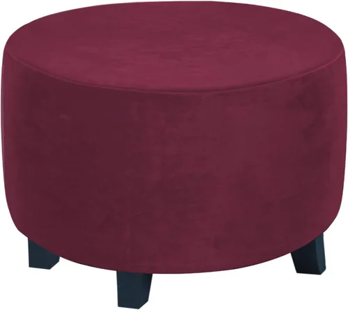 Vista 52 de H.VERSAILTEX Terciopelo de lujo de felpa de una pieza, rectangular, elástica, funda plegable para taburete o almacenamiento, cubierta elástica