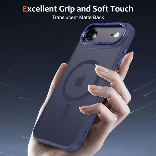 Vista 1153 de Anuck - Funda magnética para iPhone 11 compatible con MagSafe, carcasa trasera mate translúcida dura, borde de TPU, delgada, resistente a impactos