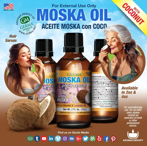 Vista 9 de Aceite De Moska Fortificado Con Aceite De Coco 2 Oz Por Germa