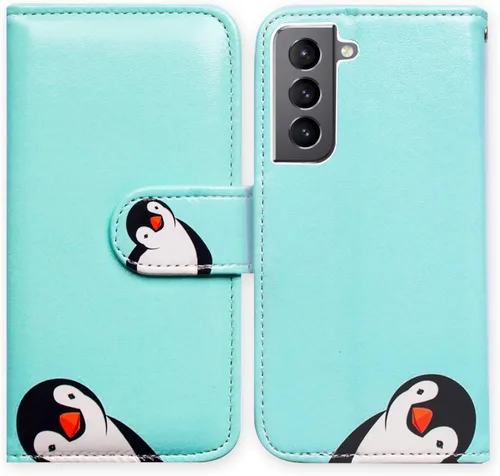 Vista 24 de Bcov Funda para Galaxy S22 Plus, funda de piel con tapa y soporte para tarjeta y soporte para Samsung Galaxy S22 Plus 5G / S22+ Patrón de pájaro