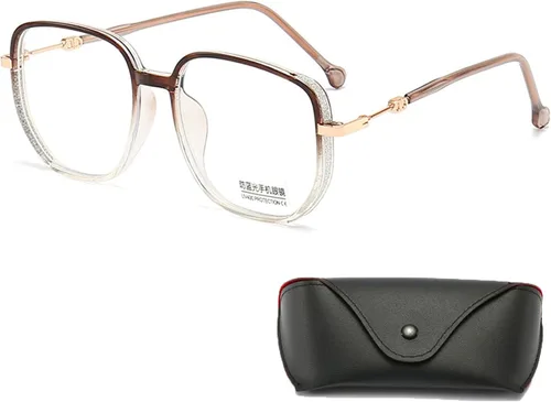 Vista 12 de Gafas de lectura bifocales, gafas de lectura de luz anti-azul portátiles de moda para mujer Negro