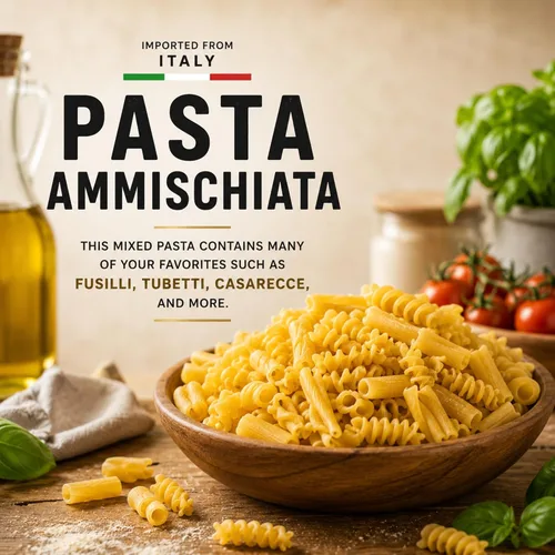 Vista 4 de Sanniti Pasta mixta artesanal sin gluten Ammischiata di Gragnano Importada de Italia, 17.6 oz