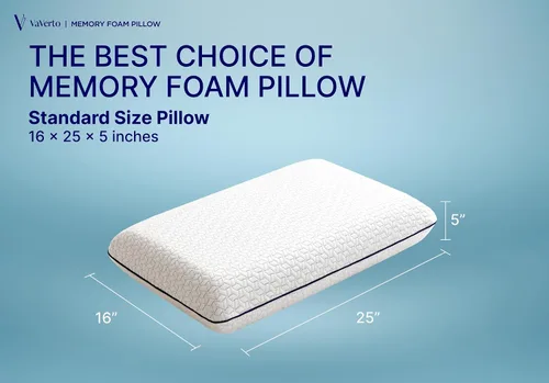 Vista 2 de Vaverto Almohadas de espuma viscoelástica - Almohada refrescante firme