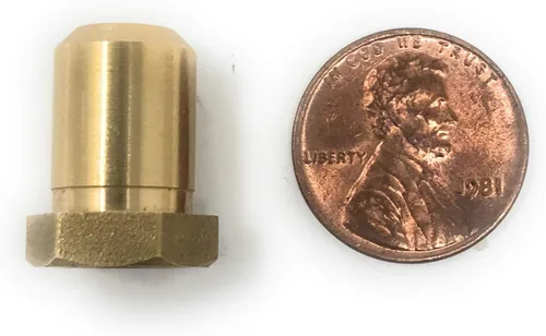 Vista 4 de Tapa hembra de gas ORIFICE 1/8" NPT # .75 (.0.197 in) apertura Aparato Campana de latón Quemador Estufa Parte del horno [109-08] Orifcio Para