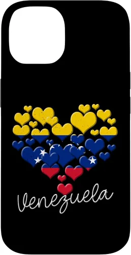 Vista 4 de Funda para iPhone 17 con diseño de corazón hispano con bandera venezolana con orgullo de Venezuela