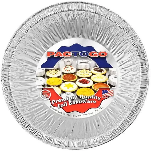 Vista 2 de PACTOGO Sartén desechable de papel de aluminio de 5 pulgadas con tapa de cúpula transparente Molde redondo de 5 pulgadas para hornear mini