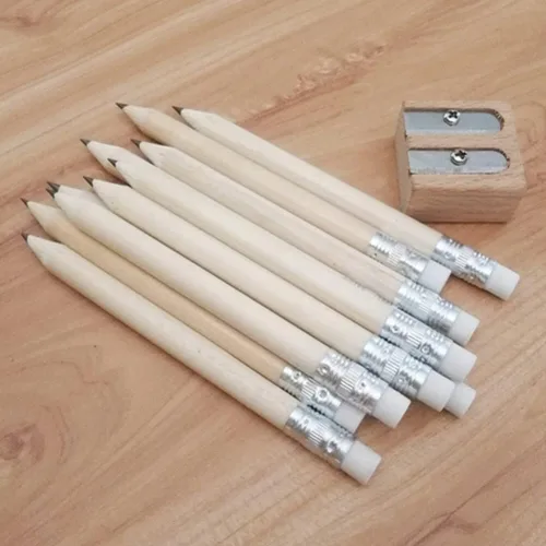 Vista 3 de Cabilock Papelería 60pcs lápiz corto lápiz grueso niño tilo mini bebé accesorios