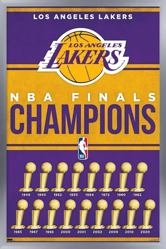 Vista 9 de Trends International NBA Los Angeles Lakers - Póster de pared de Champions 23, 22.4 pulgadas de largo x 14.7 pulgadas, versión enmarcada de madera