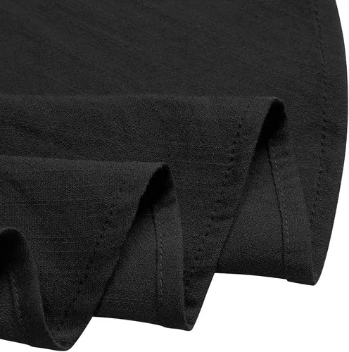 Vista 5 de KILIG Vestido casual de verano con cuello en V, sin mangas, con botones, elástico y bolsillos