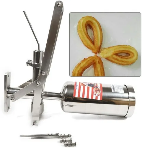 Vista 4 de Donuts Filler Churreras Churros Máquina de llenado de churros Acero inoxidable 5L Donas españolas Postre Churro Makers Donas españolas Churrera