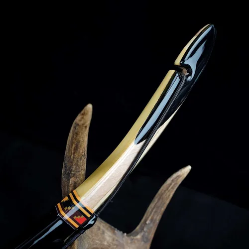 Vista 6 de AF - Arco recurvo con arco, arco de caballo laminado tradicional para tiro con arco montado y tiro de precisión, arco largo Yuan de Mongolia, mano