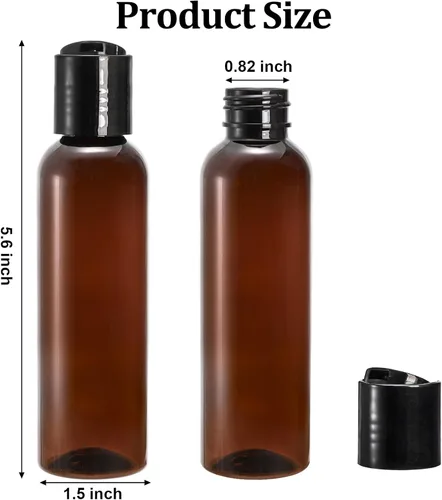 Vista 2 de Bekith Paquete de 30 botellas de viaje de 4 onzas para artículos de tocador, pequeñas botellas de plástico con tapa abatible, recipientes vacíos