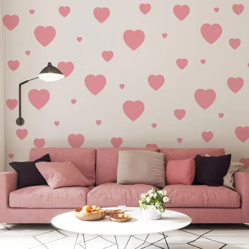 Vista 13 de Calcomanías de pared para el día de San Valentín, diseño de corazón rojo y huella, recuerdo de fiesta para ventana, pared, suelo, boda, aniversario