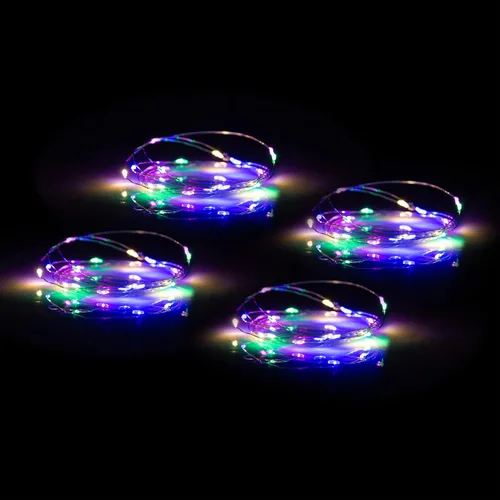 Vista 5 de Hogg Serie DIY – Luces de vaso – Guirnalda de luces de hadas de 6 pies, multicolor, paquete de 4