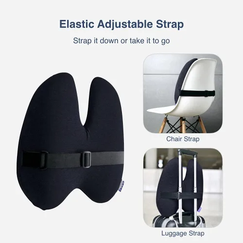 Vista 5 de C CUSHION LAB Almohada lumbar extra densa – Soporte de espalda firme ergonómico patentado multiregión para aliviar el dolor de espalda baja – Cojín