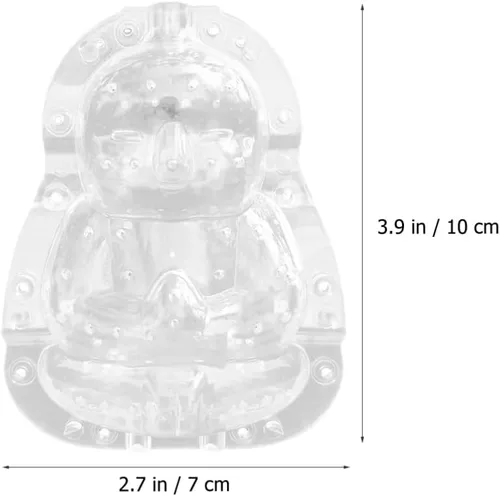Vista 6 de GANAZONO Buddha Fruit 4.92 x 3.74 x 2.36 pulgadas transparente PC material moldeador herramienta para jardín frutas verduras cultivo diversión