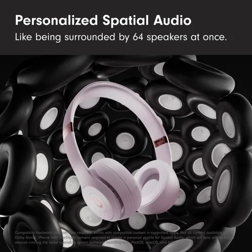 Vista 2 de Beats Solo 4 - Auriculares inalámbricos Bluetooth on-ear, Rosa Nube (Renovado Premium)