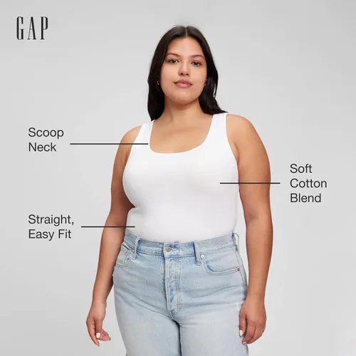Vista 3 de GAP Camiseta sin mangas moderna para mujer (3 unidades)